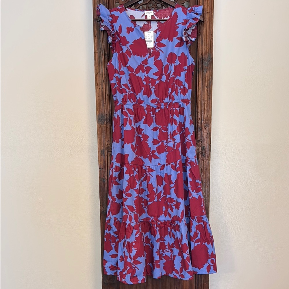 🆕 J Crew Floral Ruffle Dress 🌺